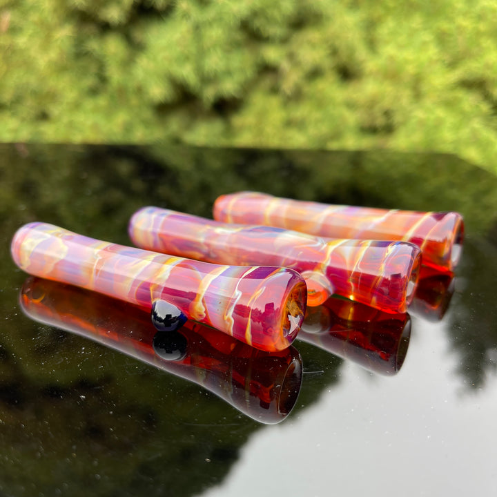 Purple Coilpot Chillum Glass Pipe Chauncey Glass   