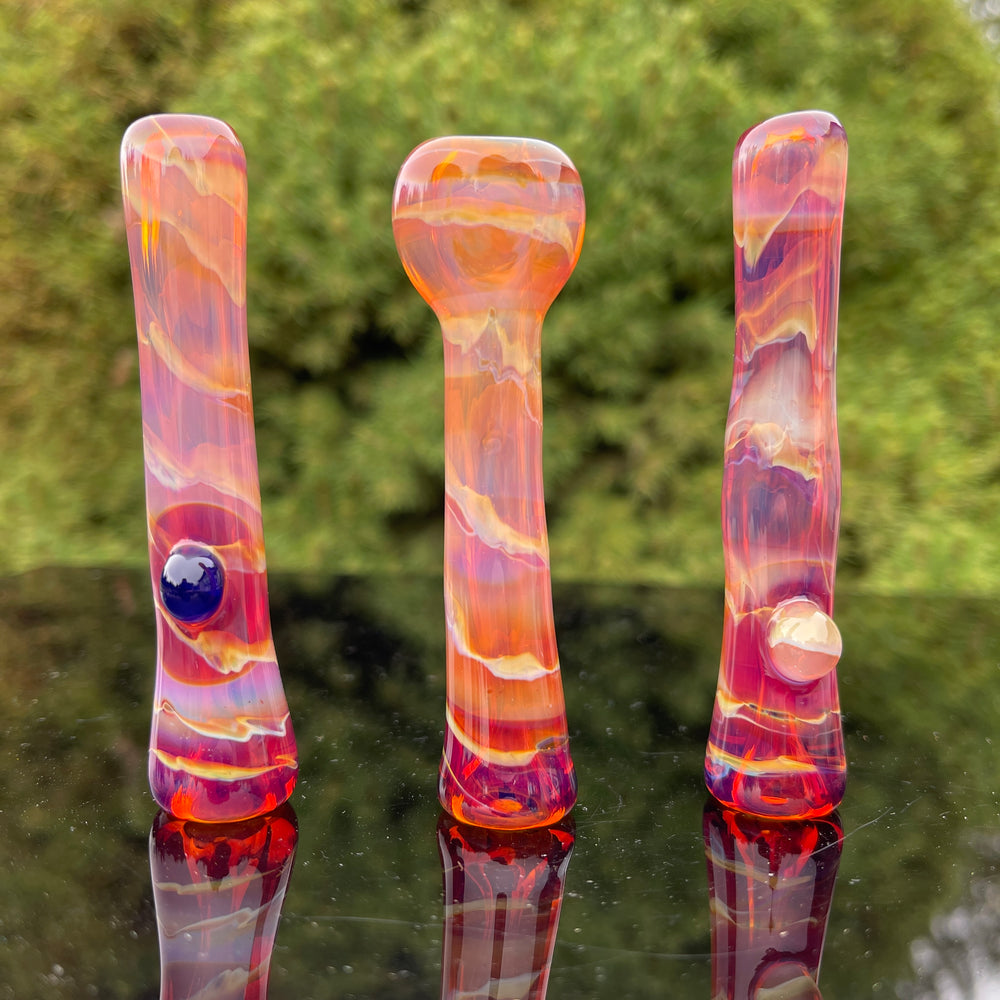 Purple Coilpot Chillum Glass Pipe Chauncey Glass   