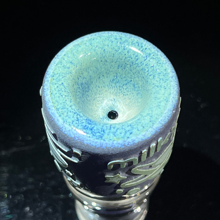 Space Odyssey 14mm Pull Slide Glass Pipe Milkyway   