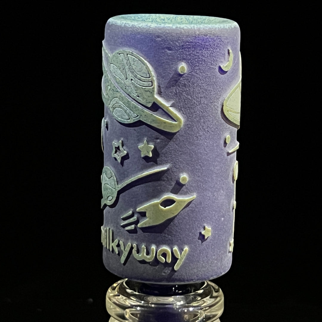 Alien Extraction 14mm Pull Slide Glass Pipe Milkyway   