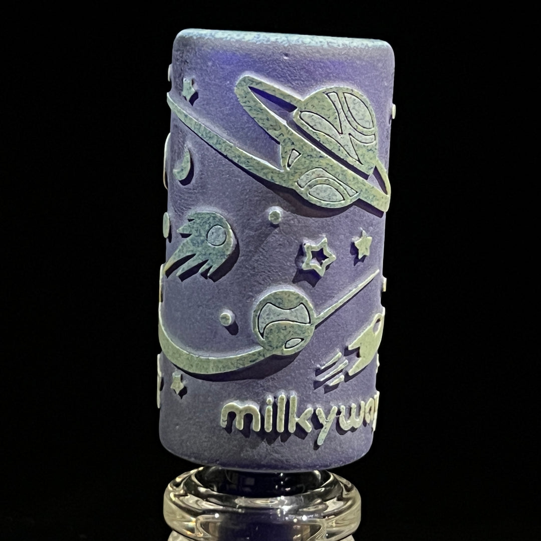 Alien Extraction 14mm Pull Slide Glass Pipe Milkyway   
