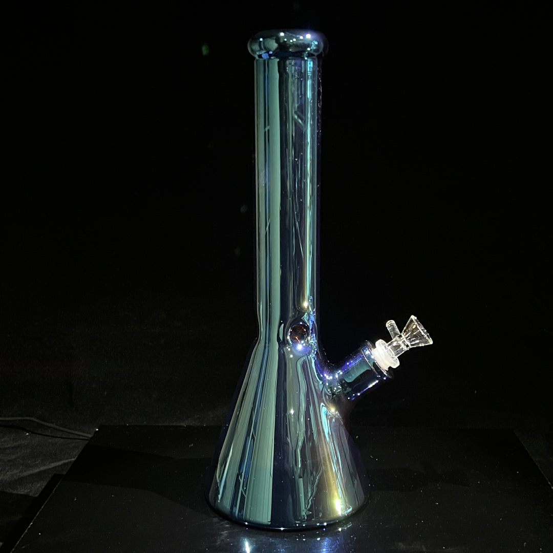 Lustrous Blue Iridescent Bong 13" Glass Pipe TG   