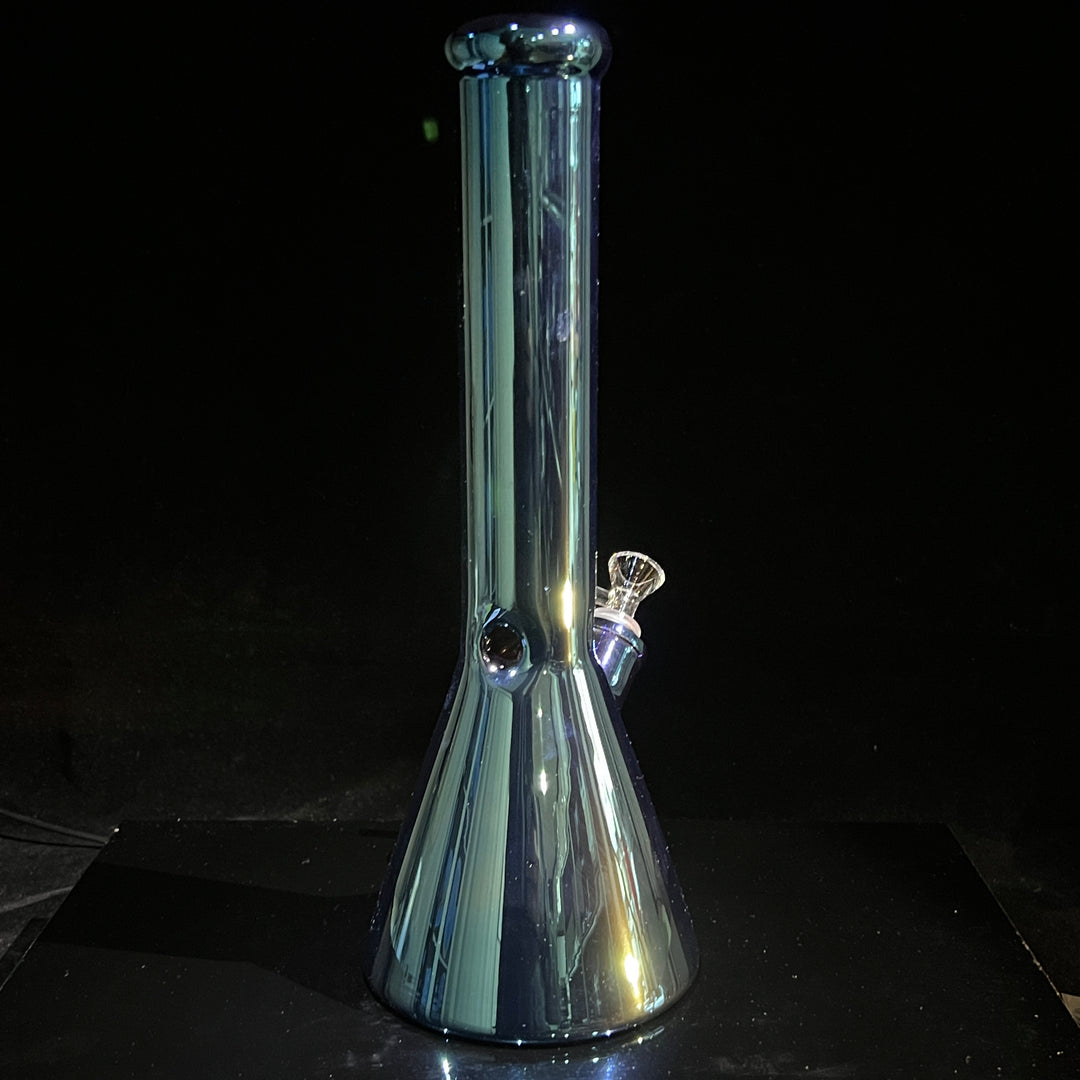 Lustrous Blue Iridescent Bong 13" Glass Pipe TG   