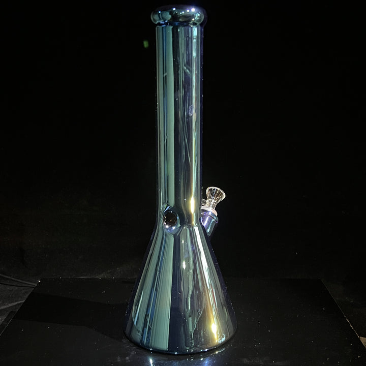 Lustrous Blue Iridescent Bong 13" Glass Pipe TG   