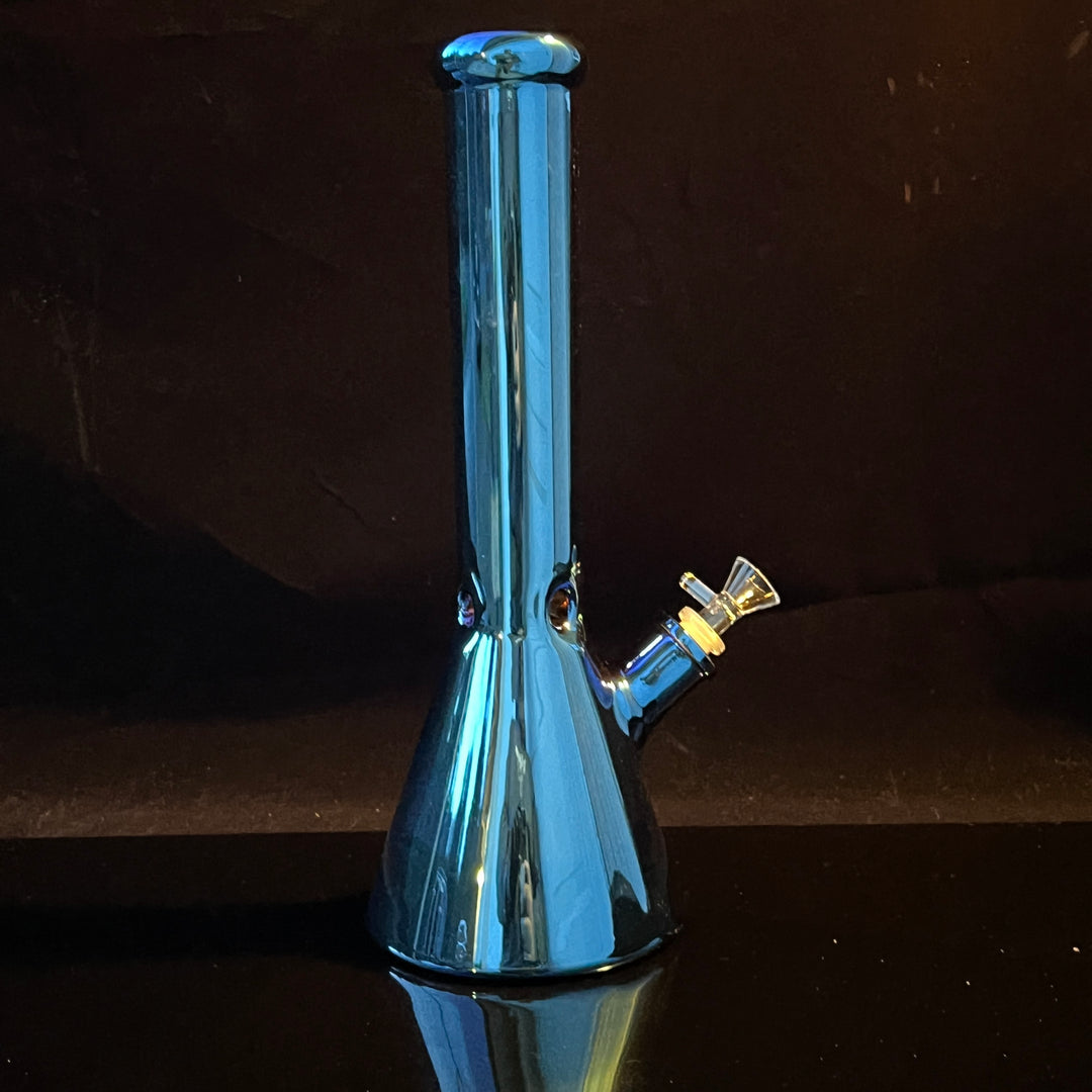 Lustrous Blue Iridescent Bong 13" Glass Pipe TG   