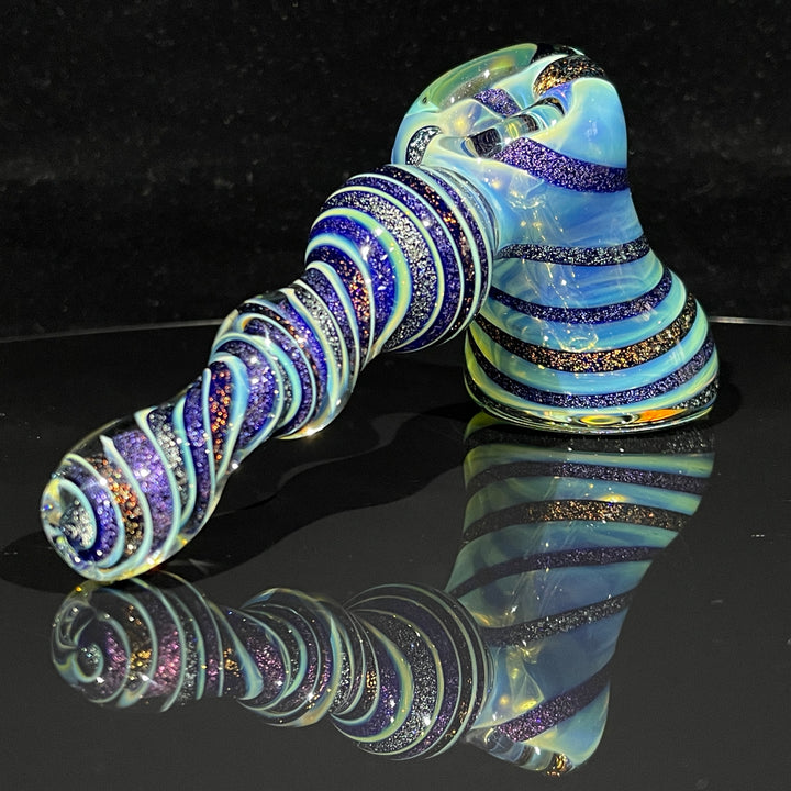 Dichro Fume Swirl Bubbler Glass Pipe Tiny Mike