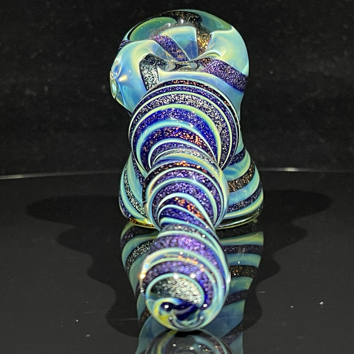 Dichro Fume Swirl Bubbler Glass Pipe Tiny Mike