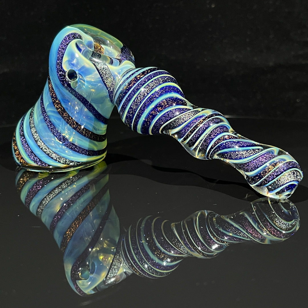 Dichro Fume Swirl Bubbler Glass Pipe Tiny Mike