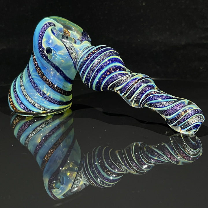 Dichro Fume Swirl Bubbler Glass Pipe Tiny Mike