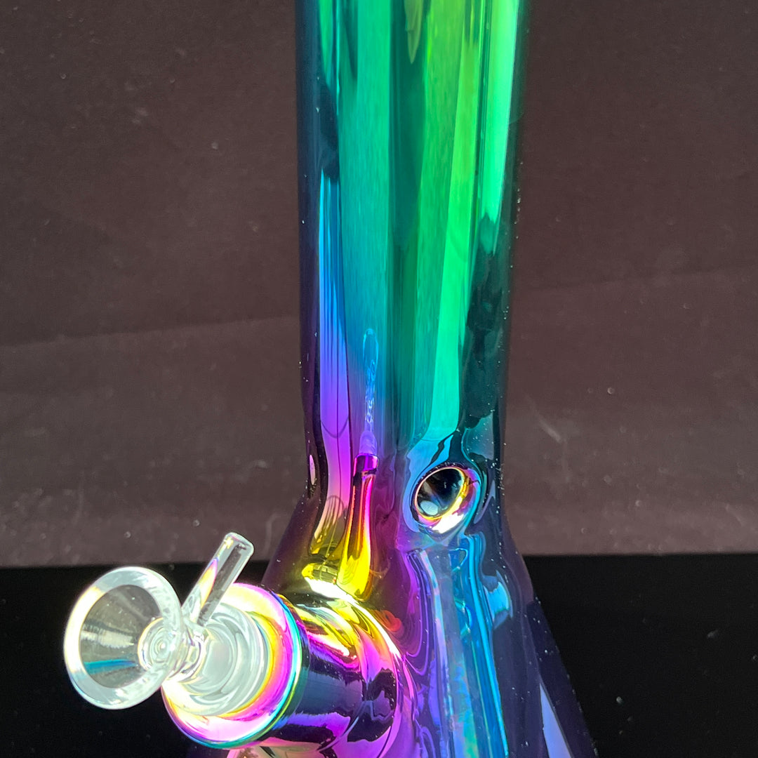 Lustrous Green Iridescent Bong 13" Glass Pipe TG   
