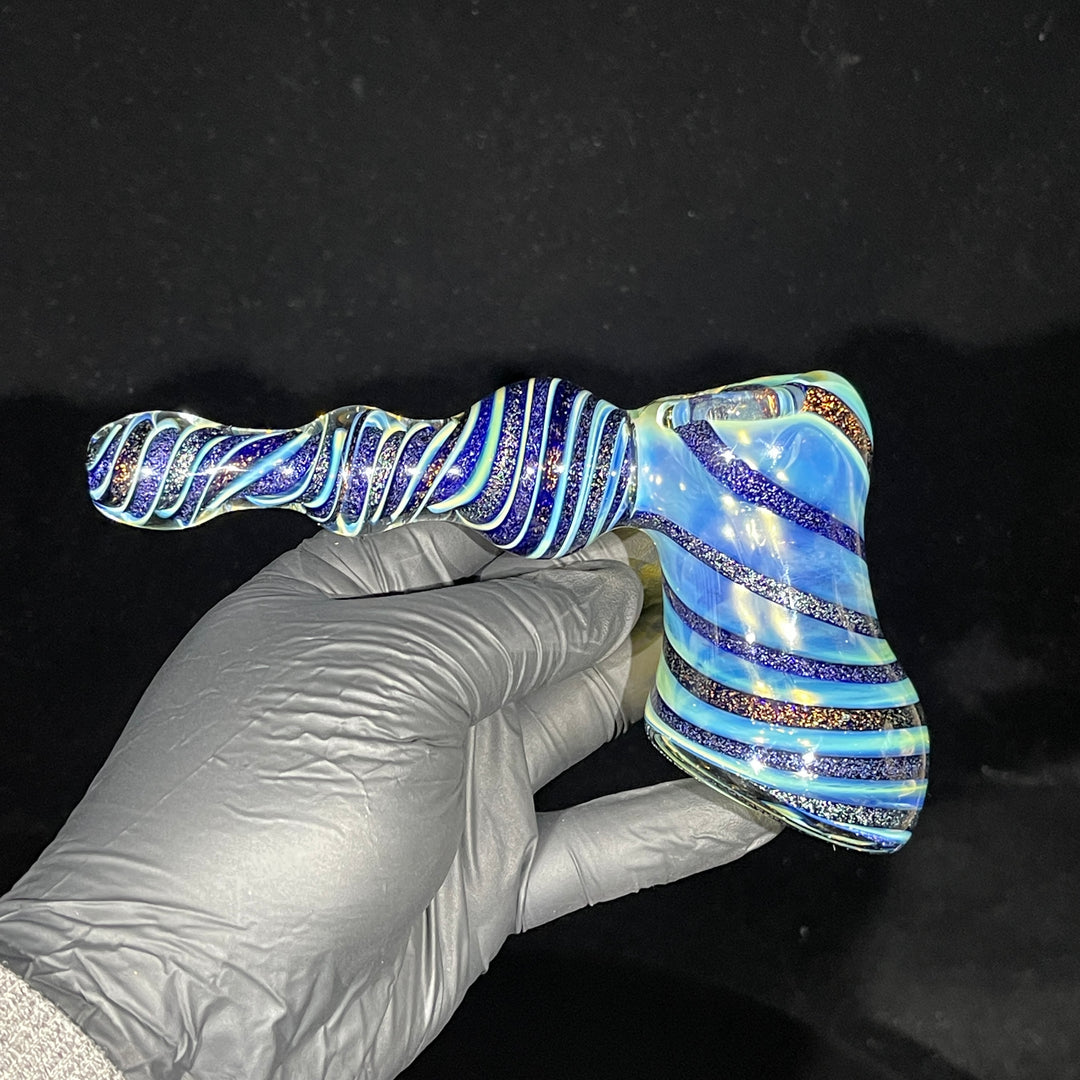Dichro Fume Swirl Bubbler Glass Pipe Tiny Mike