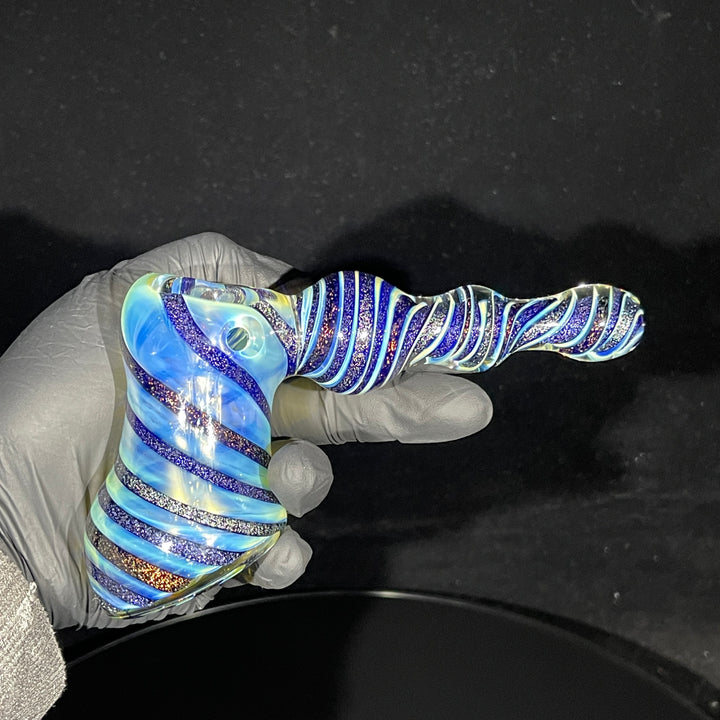 Dichro Fume Swirl Bubbler Glass Pipe Tiny Mike