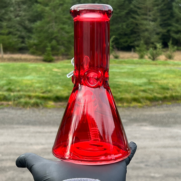 Bright Red 8.5" Thick 9 mm Bong Glass Pipe TG   