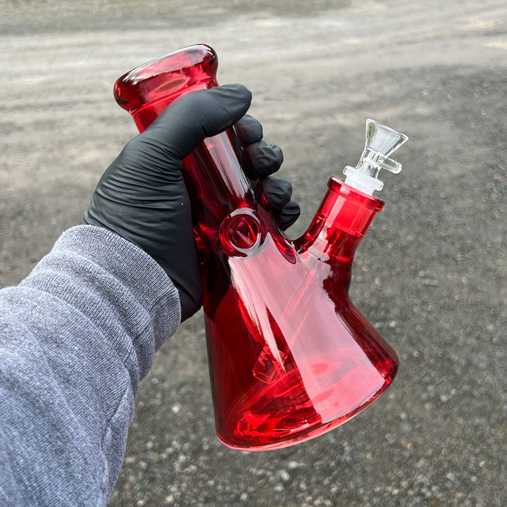 Bright Red 8.5" Thick 9 mm Bong Glass Pipe TG   