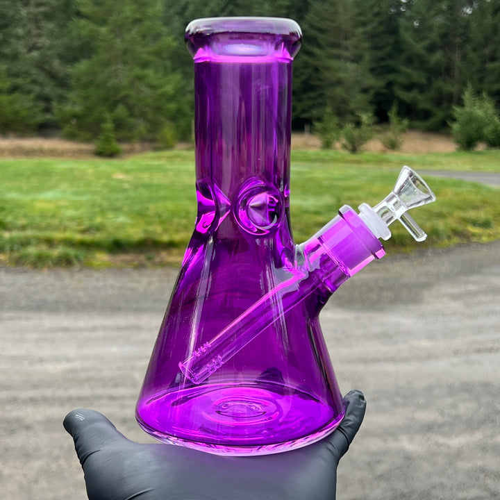 Bright Purple 8.5" Thick 9 mm Bong Glass Pipe TG   