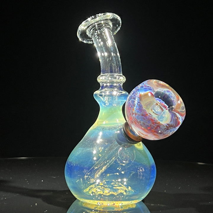 Heavy Silver Fumed Mini Bong Glass Pipe Tako Glass