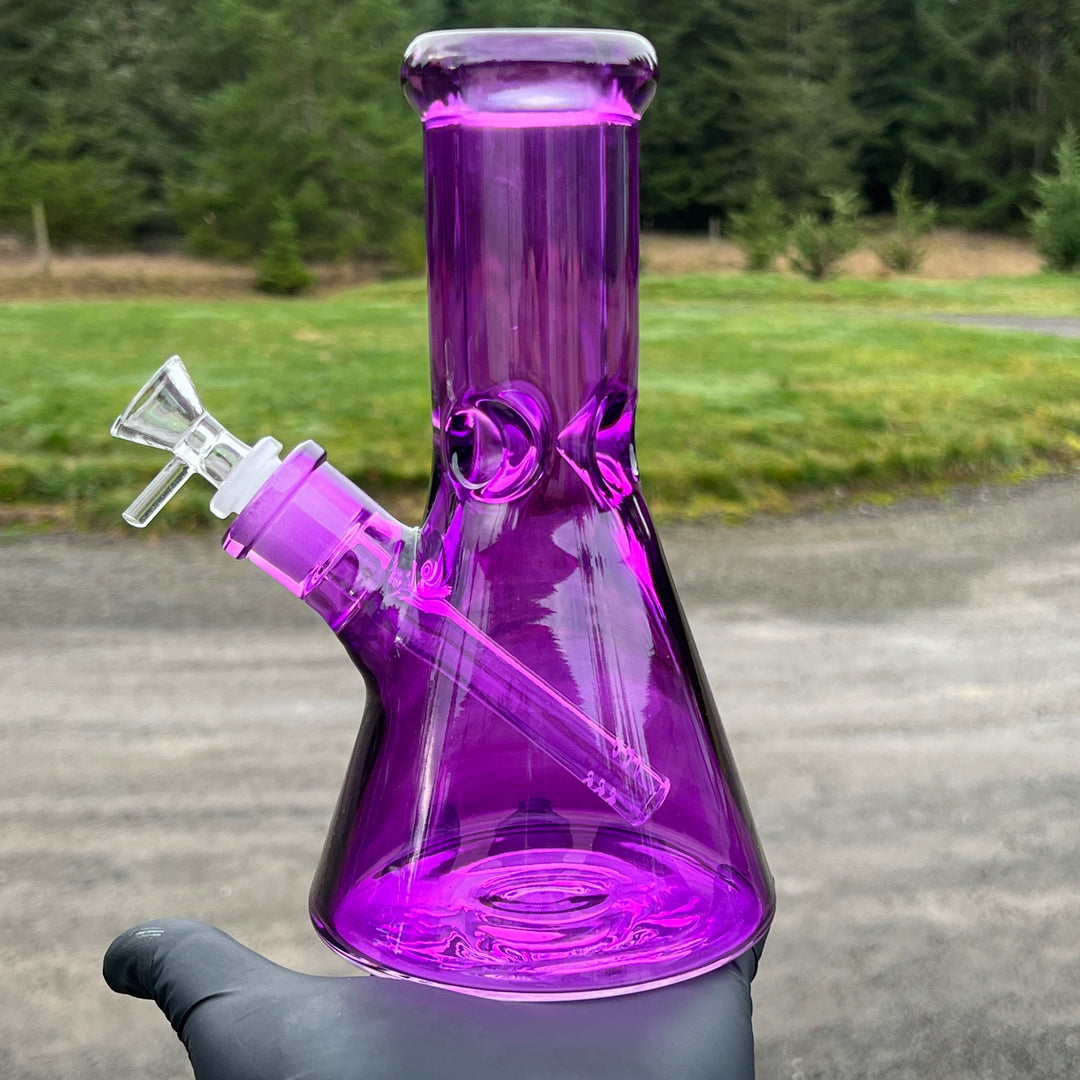 Bright Purple 8.5" Thick 9 mm Bong Glass Pipe TG   