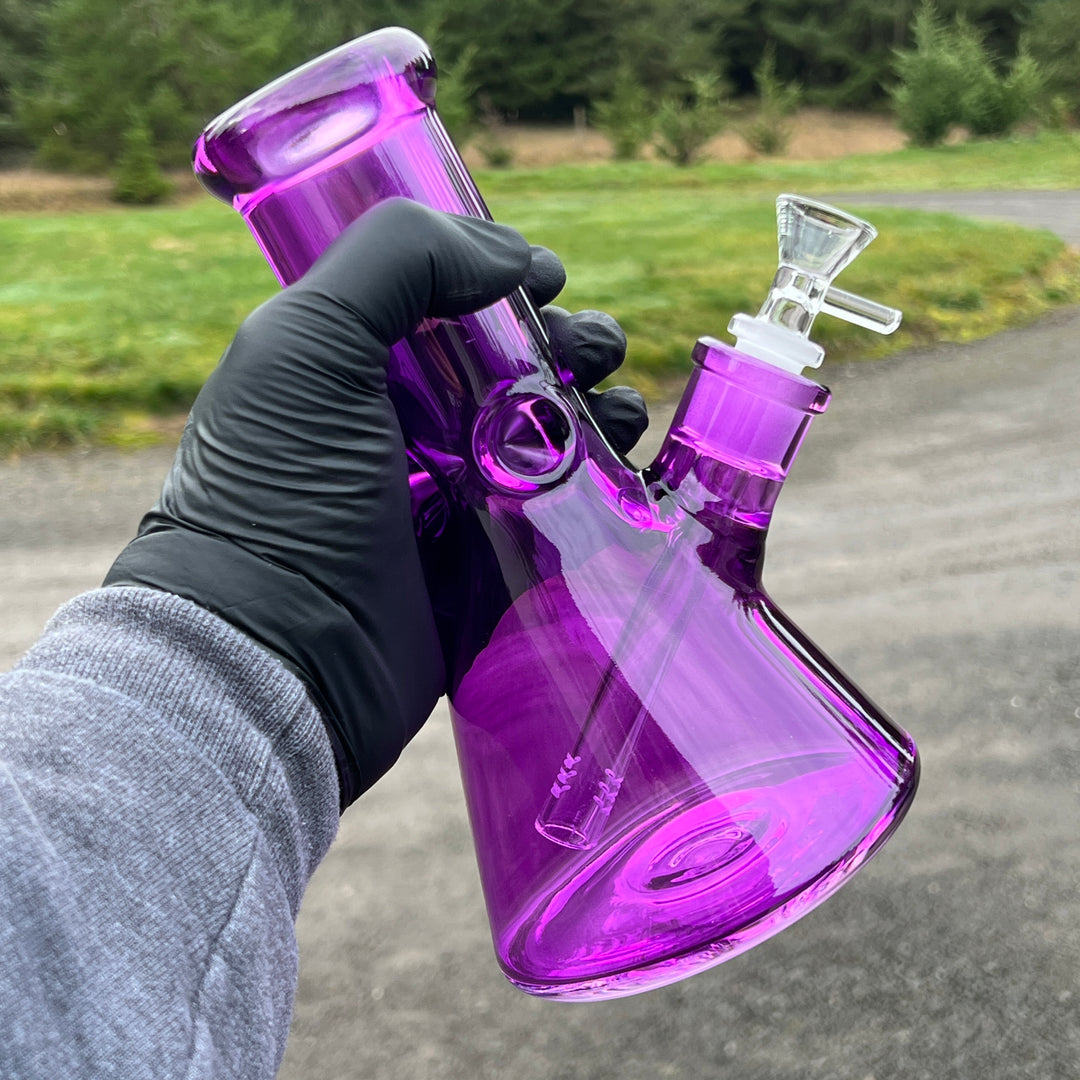 Bright Purple 8.5" Thick 9 mm Bong Glass Pipe TG   