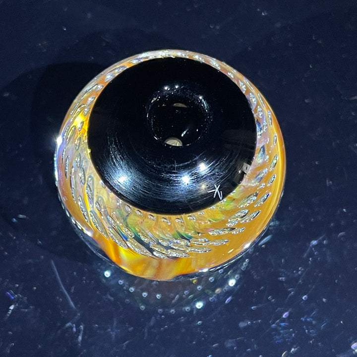 Anemone Marble Pipe Black Glass Pipe Firekist Glass   