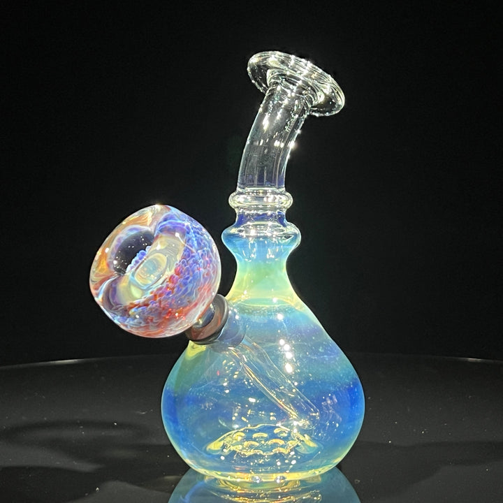 Heavy Silver Fumed Mini Bong Glass Pipe Tako Glass