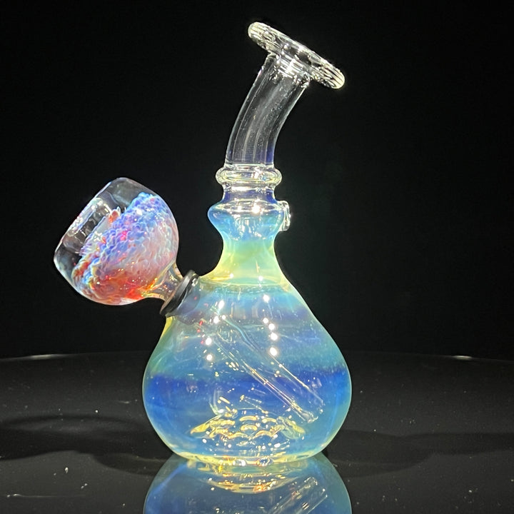 Heavy Silver Fumed Mini Bong Glass Pipe Tako Glass