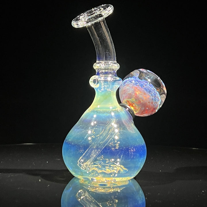 Heavy Silver Fumed Mini Bong Glass Pipe Tako Glass