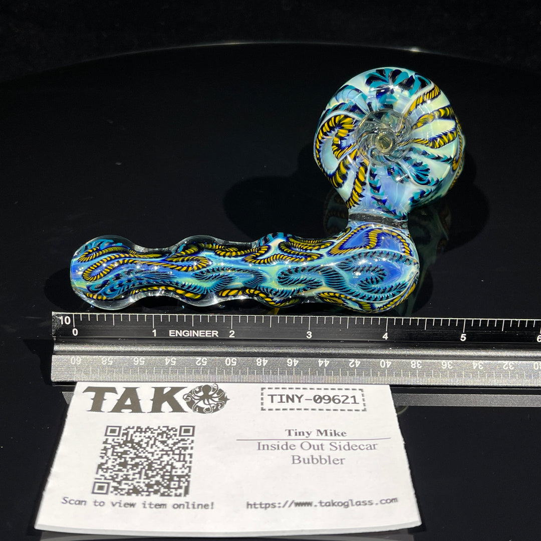 Inside Out Sidecar Bubbler Glass Pipe Tiny Mike