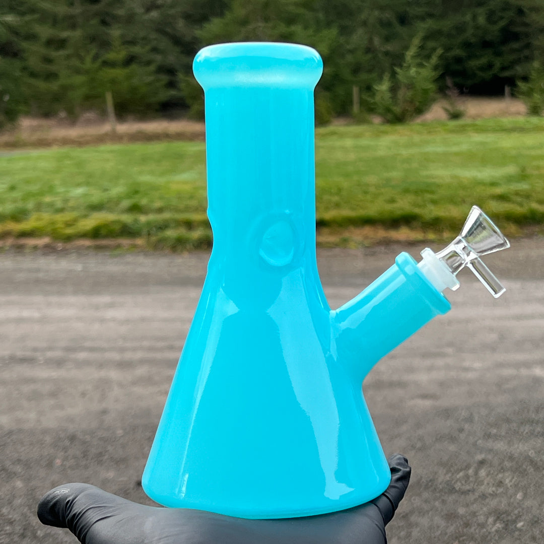 Bright Blue 8.5" Thick 9 mm Bong Glass Pipe TG   