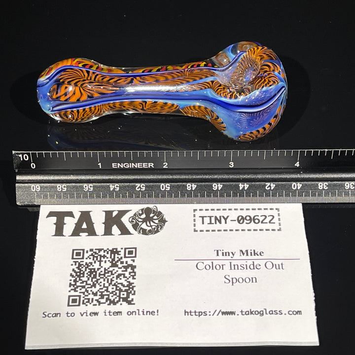 Color Inside Out Spoon Glass Pipe Tiny Mike