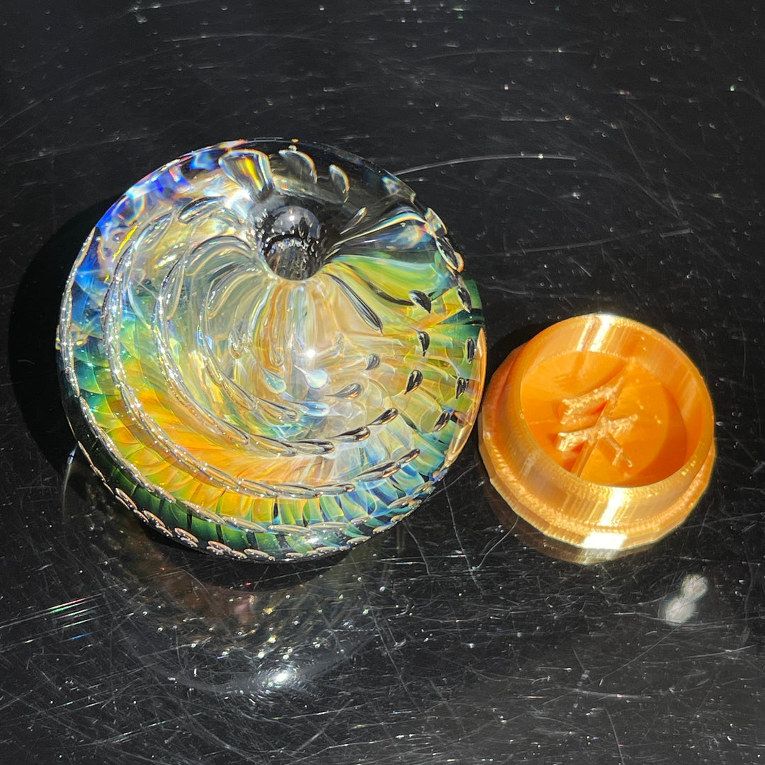 Anemone Marble Pipe Black Glass Pipe Firekist Glass   
