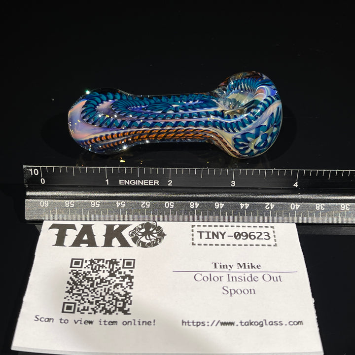 Color Inside Out Spoon Glass Pipe Tiny Mike