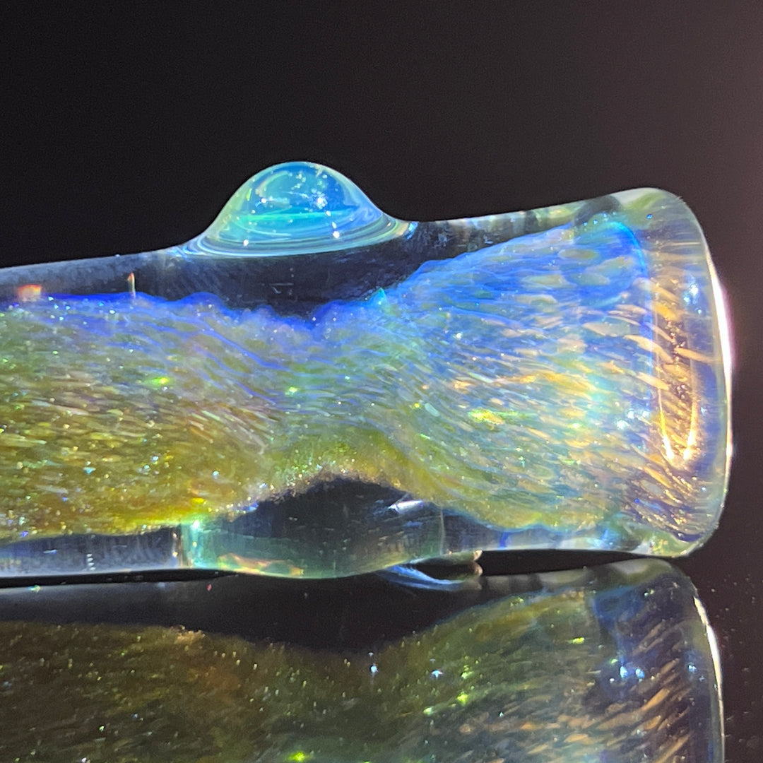 Mystery Aventurine Chillum Glass Pipe Chuck Glass   