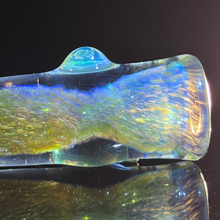 Mystery Aventurine Chillum Glass Pipe Chuck Glass   