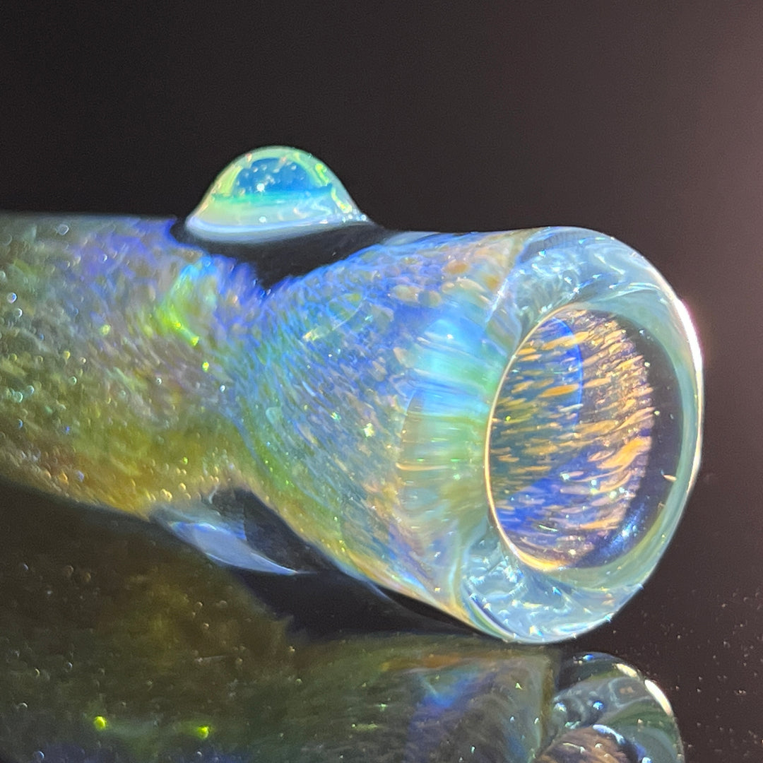 Mystery Aventurine Chillum Glass Pipe Chuck Glass   