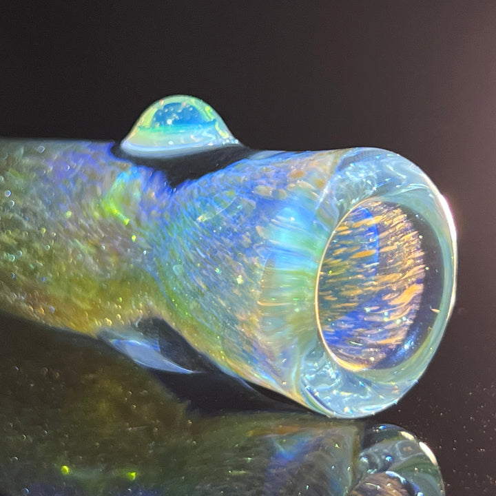 Mystery Aventurine Chillum Glass Pipe Chuck Glass   