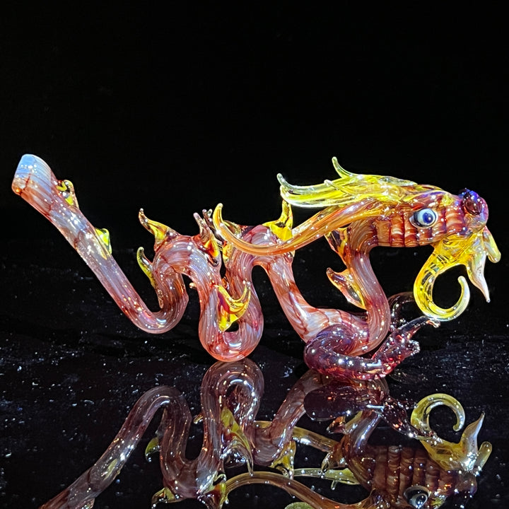 Mini Taoist Dragon Pipe Glass Pipe Fereyel Fiore Glass   