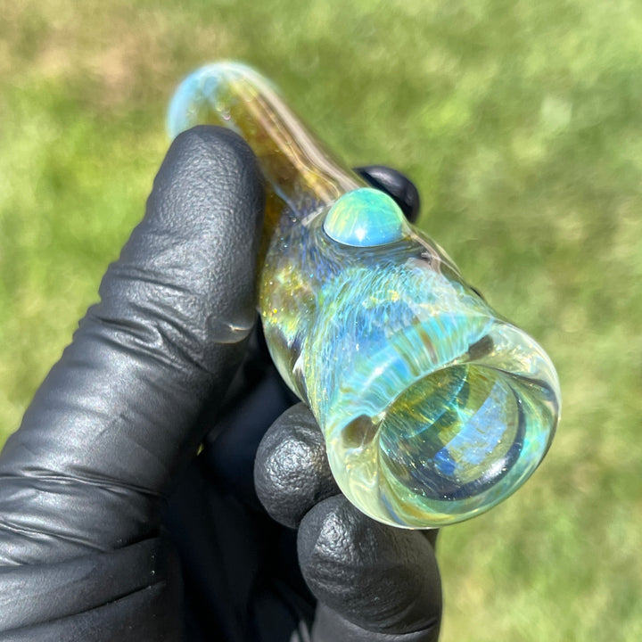 Mystery Aventurine Chillum Glass Pipe Chuck Glass   