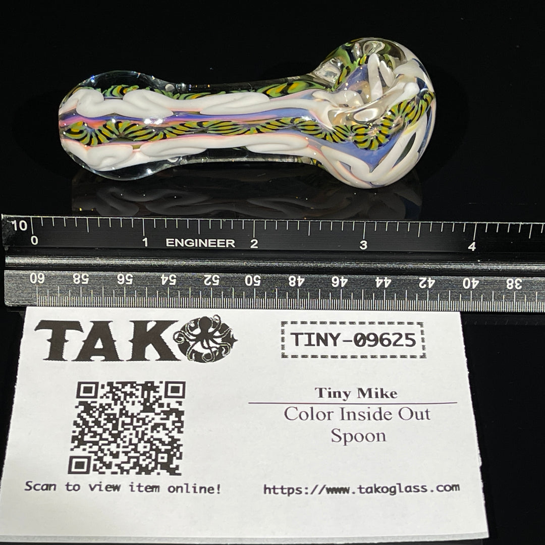 Color Inside Out Spoon Glass Pipe Tiny Mike