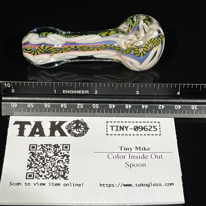 Color Inside Out Spoon Glass Pipe Tiny Mike