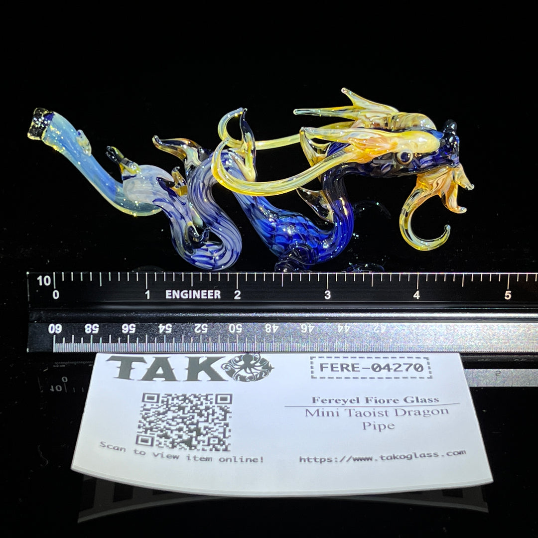 Mini Taoist Dragon Pipe Glass Pipe Fereyel Fiore Glass   