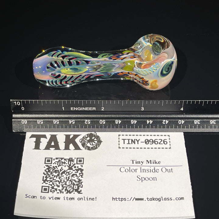 Color Inside Out Spoon Glass Pipe Tiny Mike