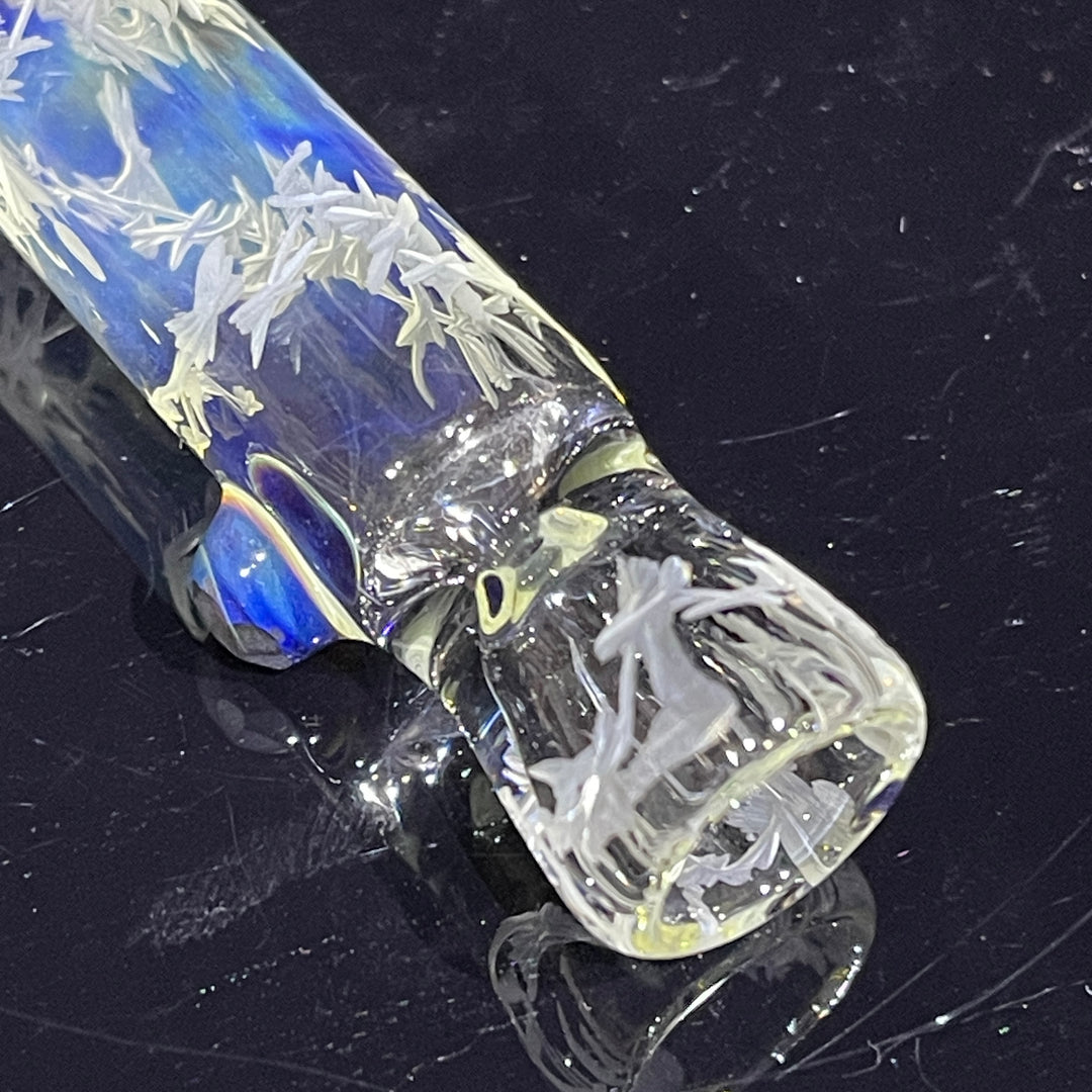 Firekist Clear Carved Oneie Glass Pipe Firekist Glass   