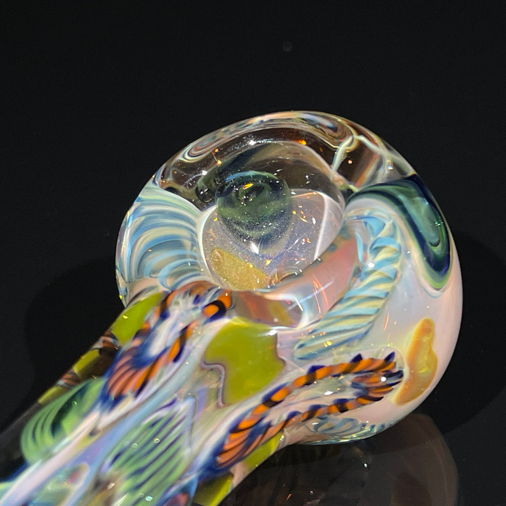 Color Inside Out Spoon Glass Pipe Tiny Mike