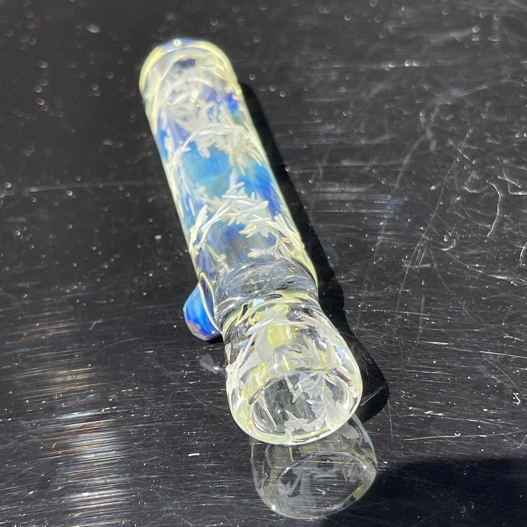 Firekist Clear Carved Oneie Glass Pipe Firekist Glass   