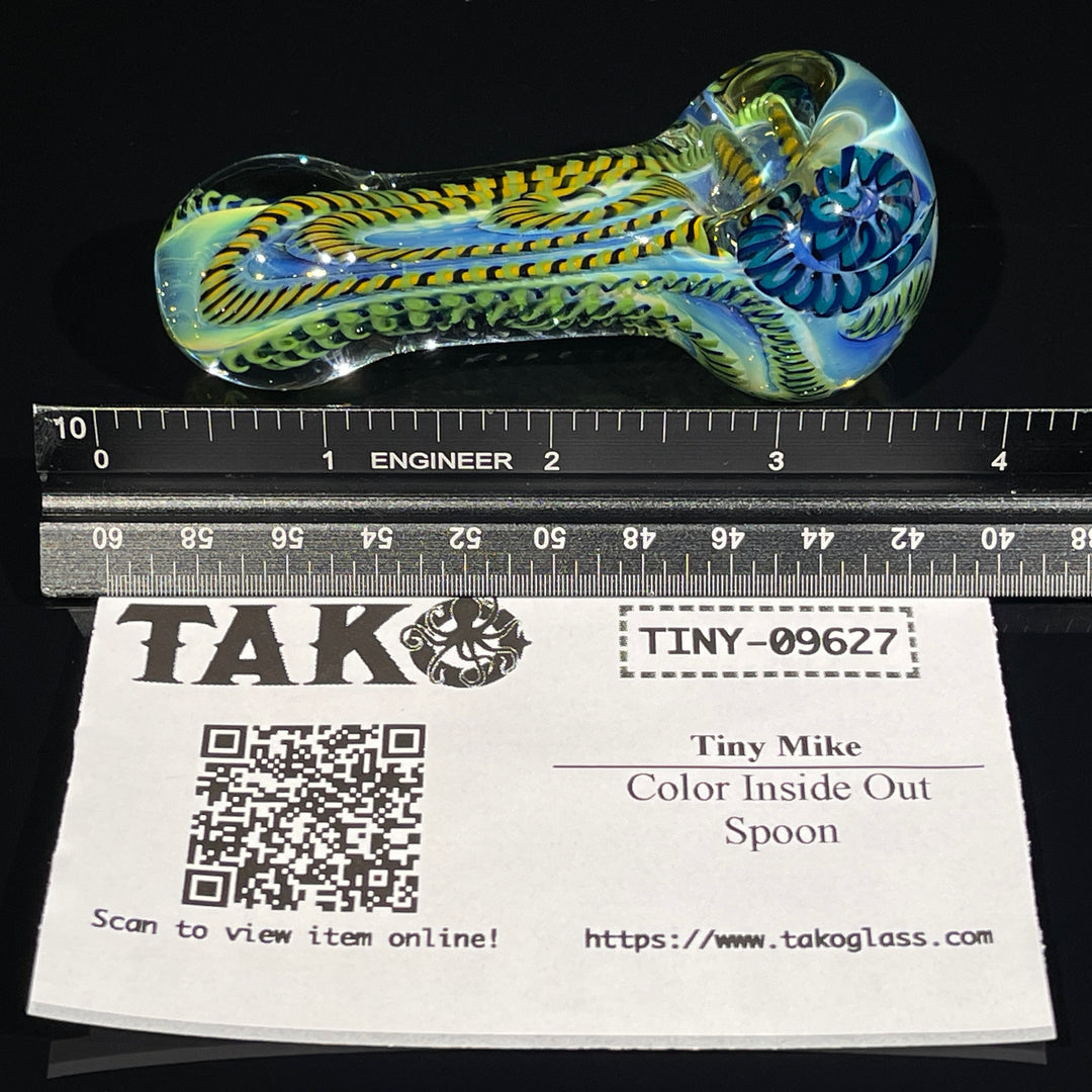 Color Inside Out Spoon Glass Pipe Tiny Mike