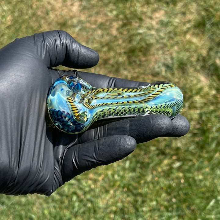 Color Inside Out Spoon Glass Pipe Tiny Mike