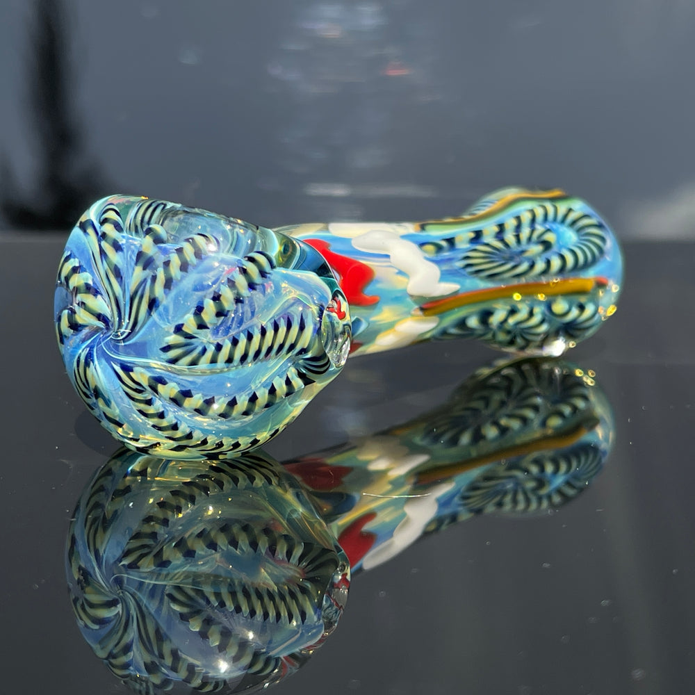 Color Inside Out Spoon Glass Pipe Tiny Mike