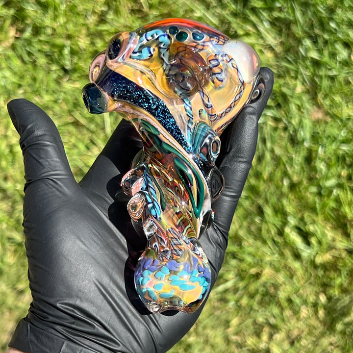 Thick and Twisted Wig Wag Pipe Glass Pipe Molten Imagination   