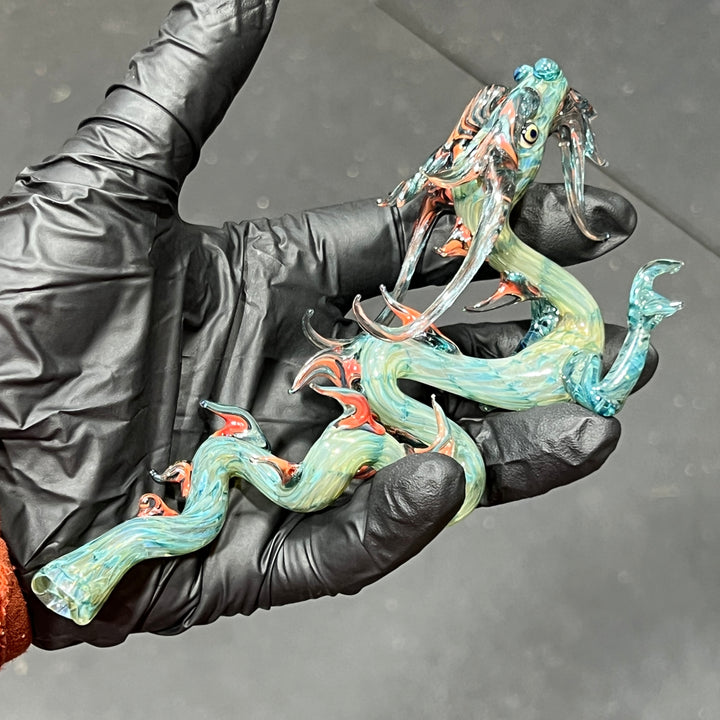 Mini Taoist Dragon Pipe Glass Pipe Fereyel Fiore Glass