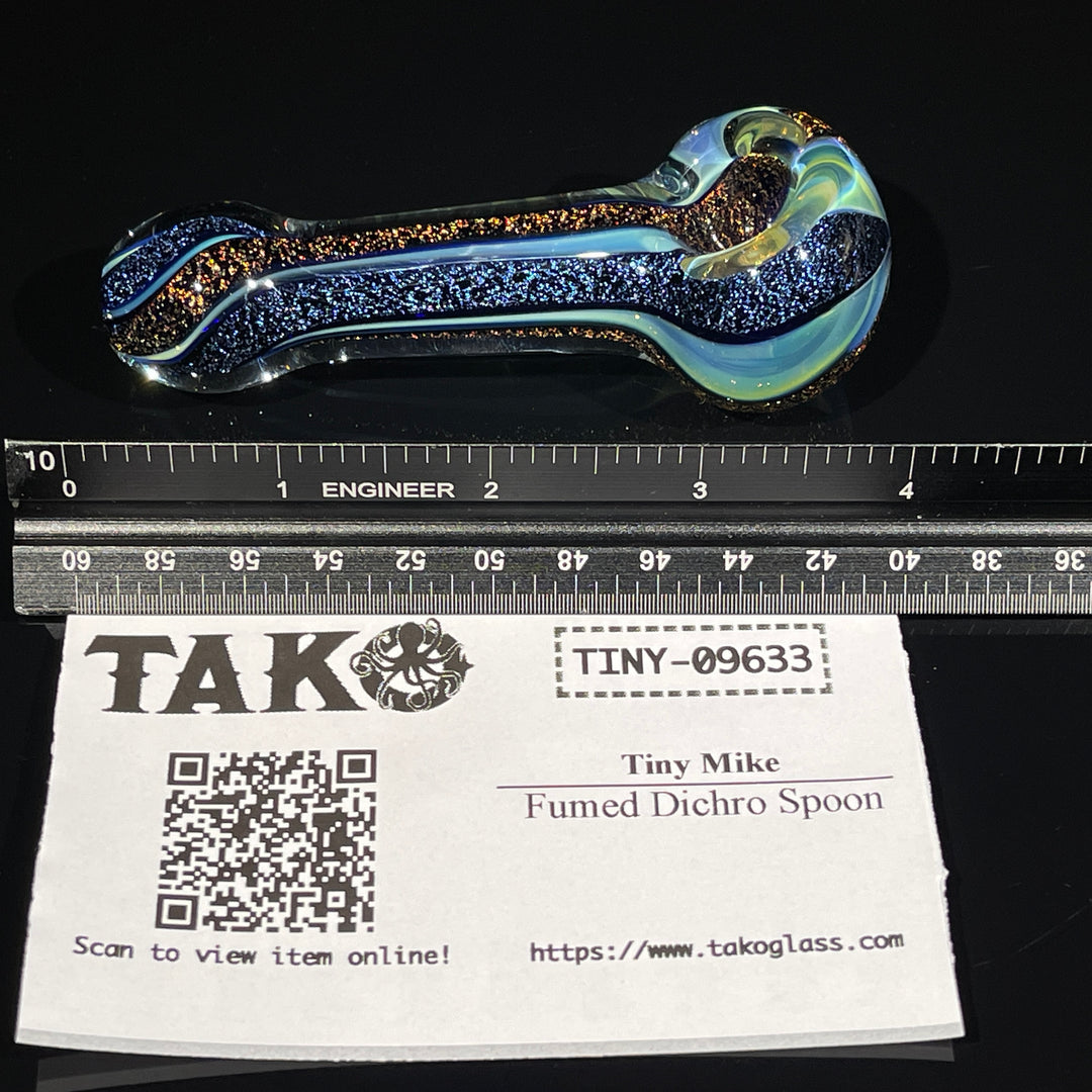 Fumed Dichro Spoon Glass Pipe Tiny Mike